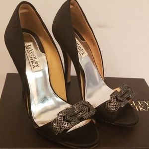 💎Badgley Mischka💎black crystal heels